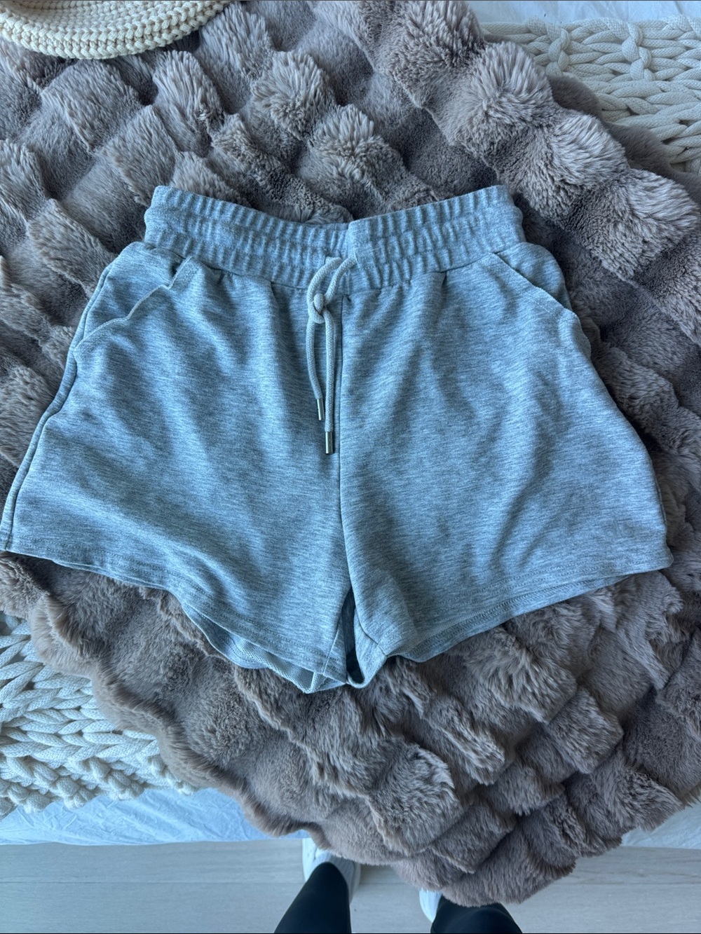 ALO Gray Women's Lounge Shorts